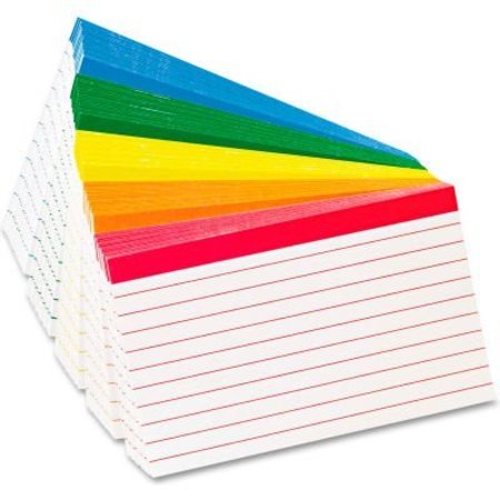 ESSELTE PENDAFLEX CORP. Oxford® Color Coded Rule Index Cards 04753, 3" x 5", Assorted, 100/Pack 4753